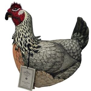 NWT John Derian for Target Chicken Pillow – Beaded Decorative Accent